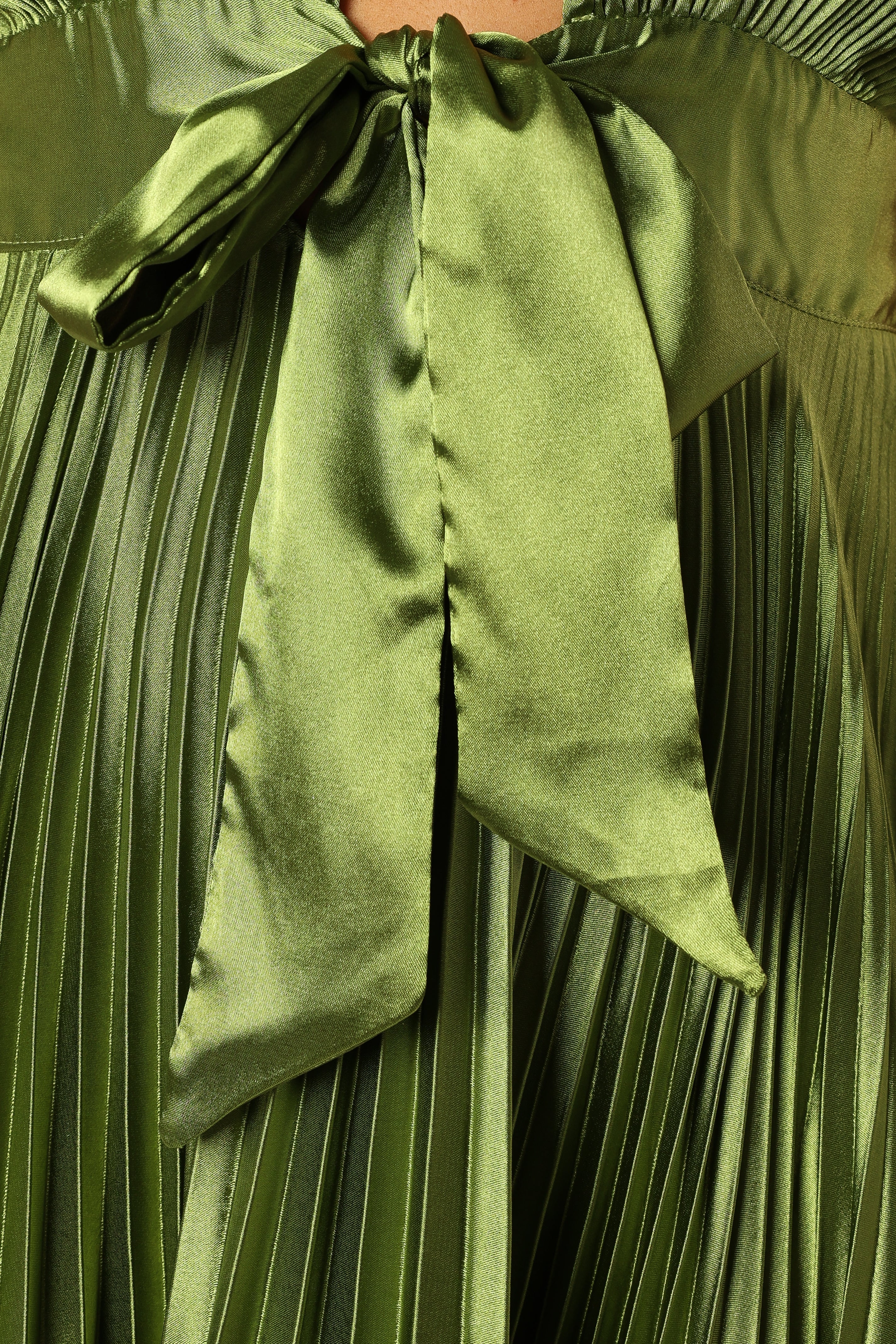 Kris Pleated Maxi Dress Martini Olive