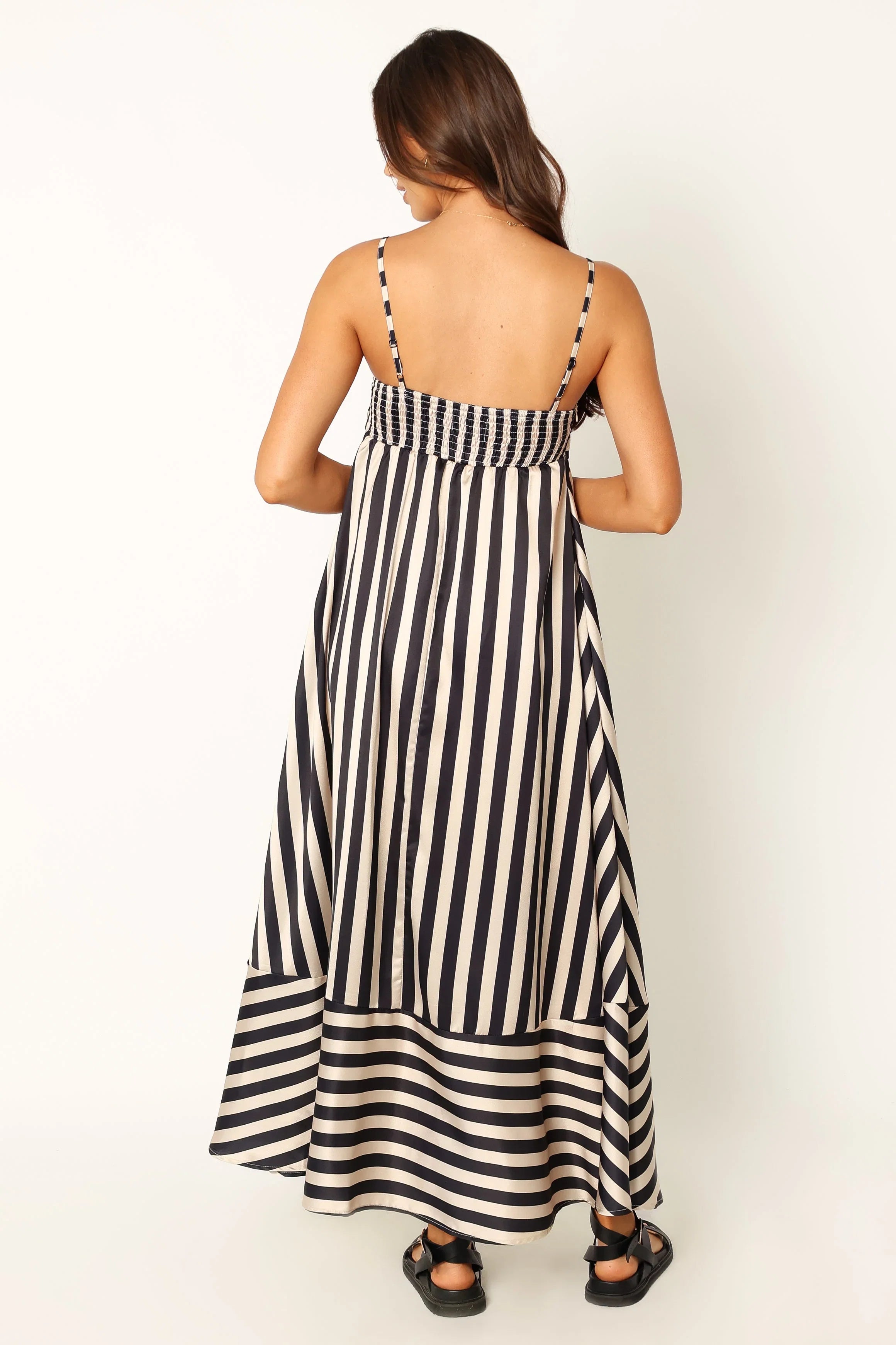 Brea Maxi Dress Black Stripe