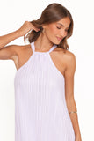 Melody Plisse Halter Maxi Dress Lavender
