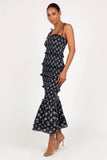 Jazy Midi Dress Navy Floral
