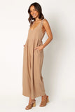 Ayla Linen Jumpsuit Mocha