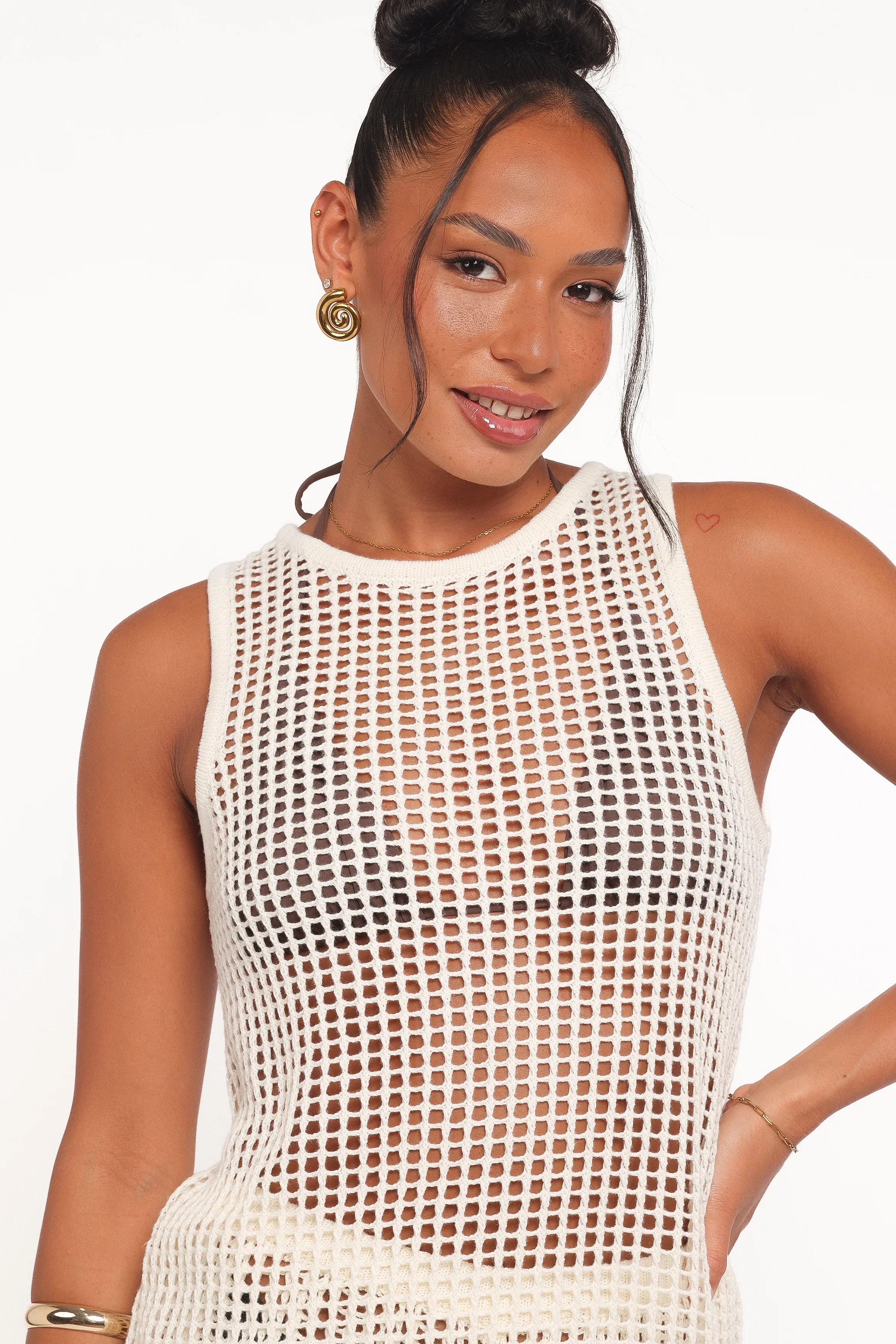 Lorna Knitted Top Off White