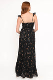 Orielle Maxi Dress Black Beige Floral