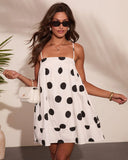 Happy Glow Polka Dot Cotton Mini Dress