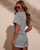 Adiena Cuffed Utility Romper