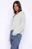 Cozy Vibes Knit Cardigan Grey Marle