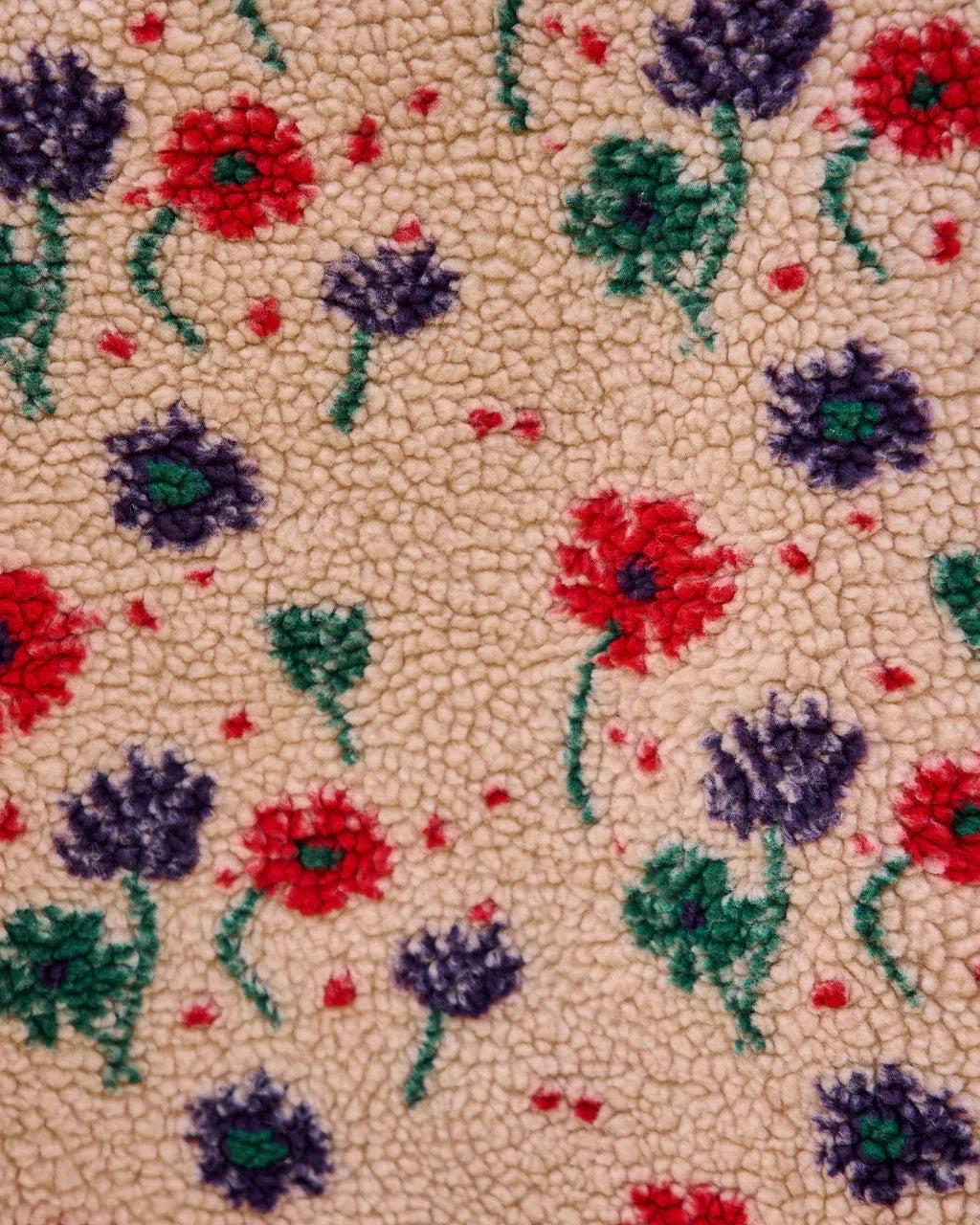 Pauleen Sherpa Floral Quarter Zip Sweatshirt
