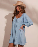 Moonlit Prairie Chambray Romper