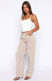 Kiara Mid Rise Barrel Leg Jeans Sesame Wash