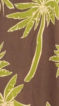 Kailani Strapless Top and Pants Set Brown Green Palm