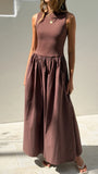 Alita Maxi Dress Chocolate