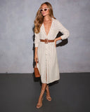 Santos Belted Midi Shirt Dress