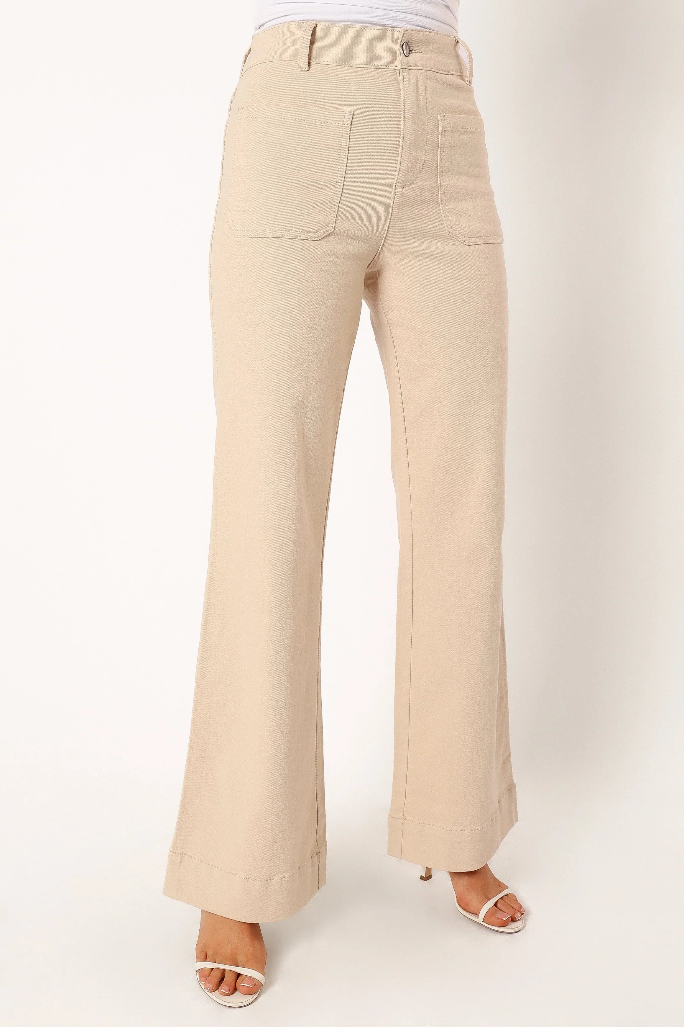 Nico Wide Leg Jean Beige