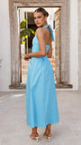 Wesley Halter Neck Maxi Dress Blue