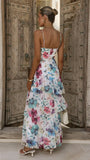 Ami Maxi Dress Blue Pink Floral