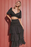 Selina Skirt Set Black Polka Dot