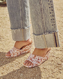 Western Hide Cow Print Wedge Mules