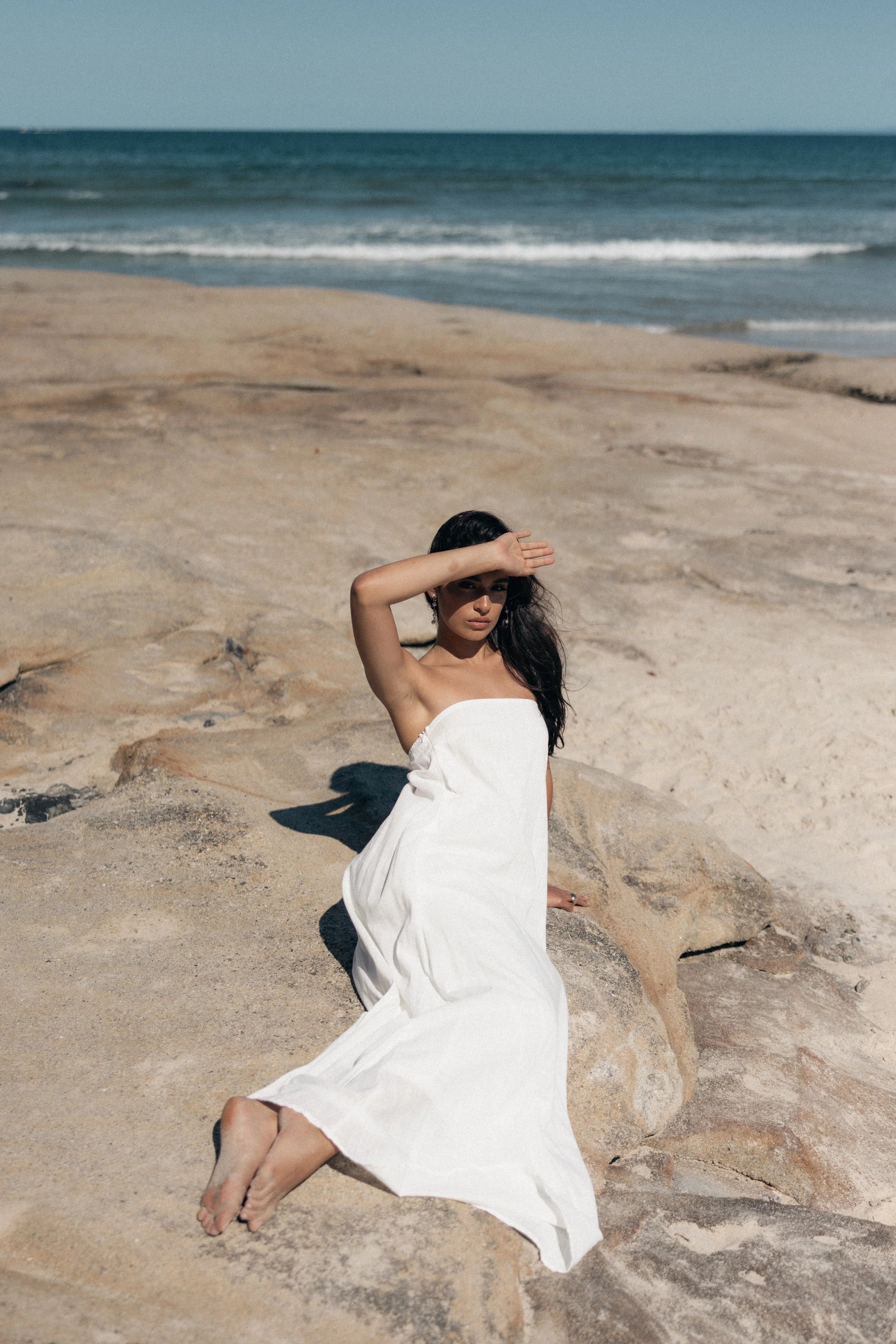 Soph Strapless Maxi Dress White