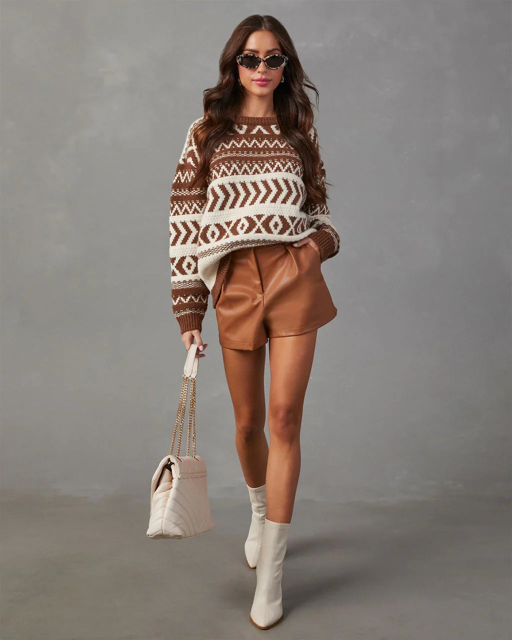 Dean Abstract Print Pullover Sweater