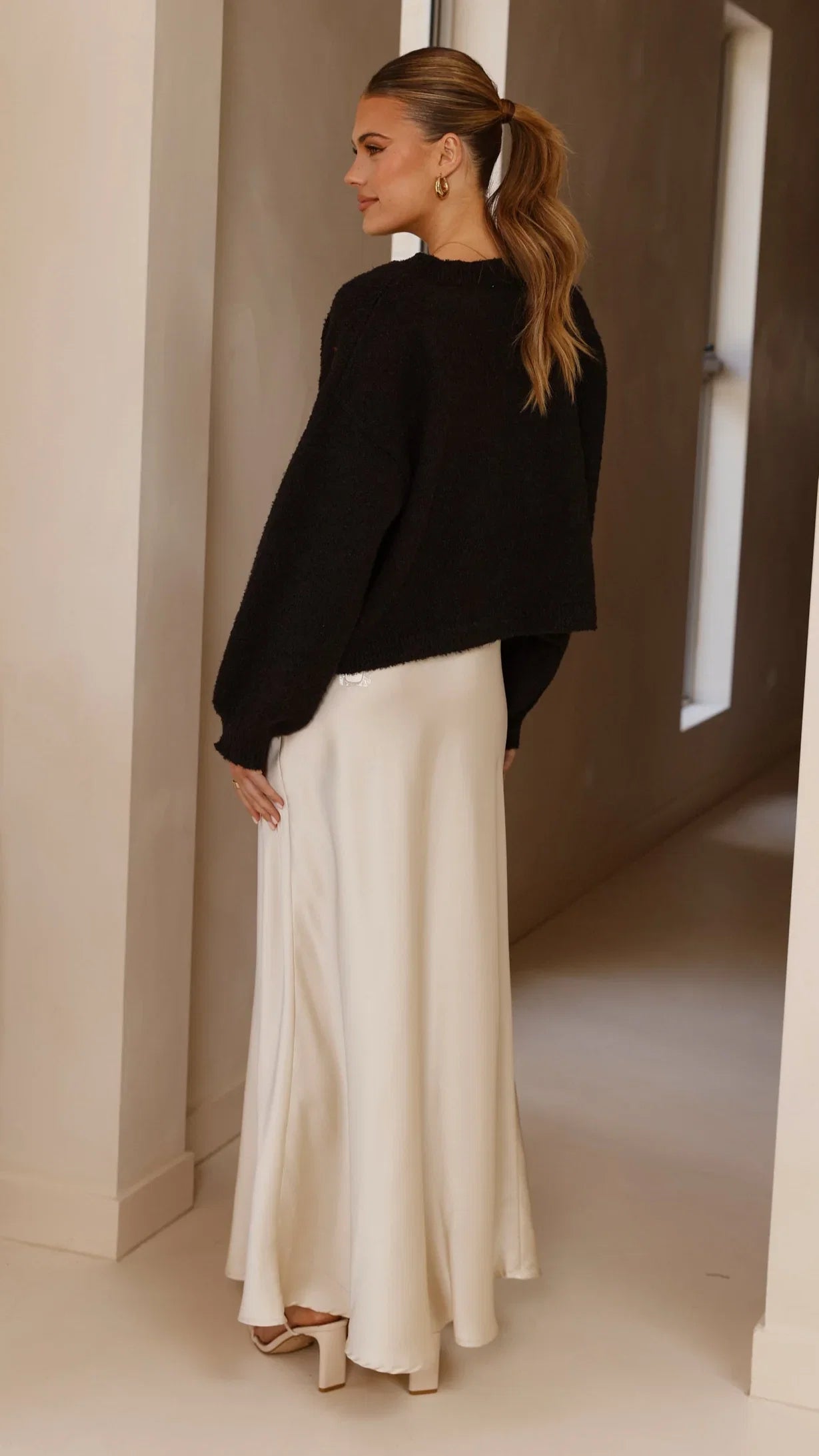 Zelara Knit Cardigan Black