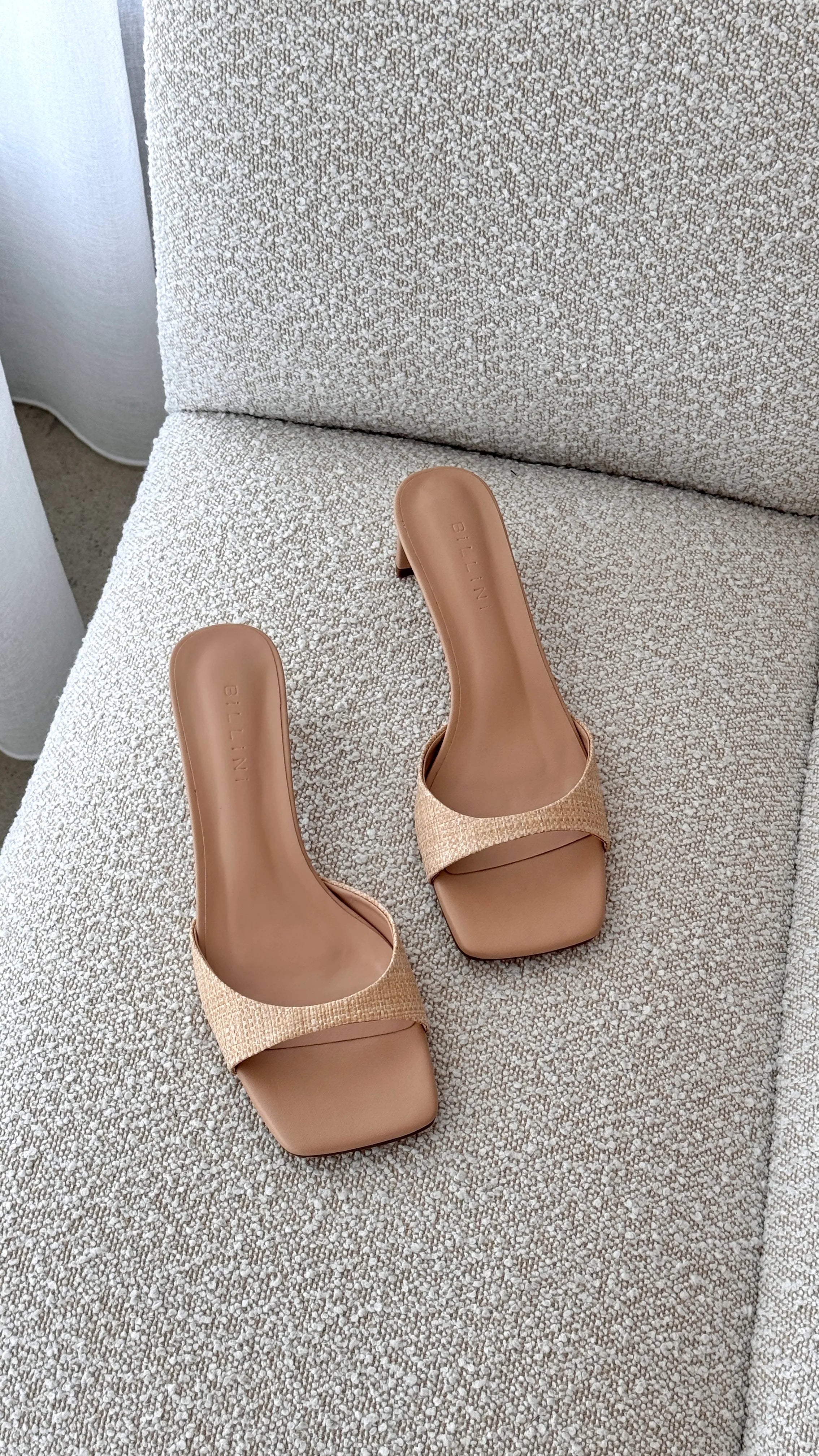Yadira Heel Natural Raffia