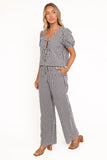 Hilda Pant Set Black Gingham