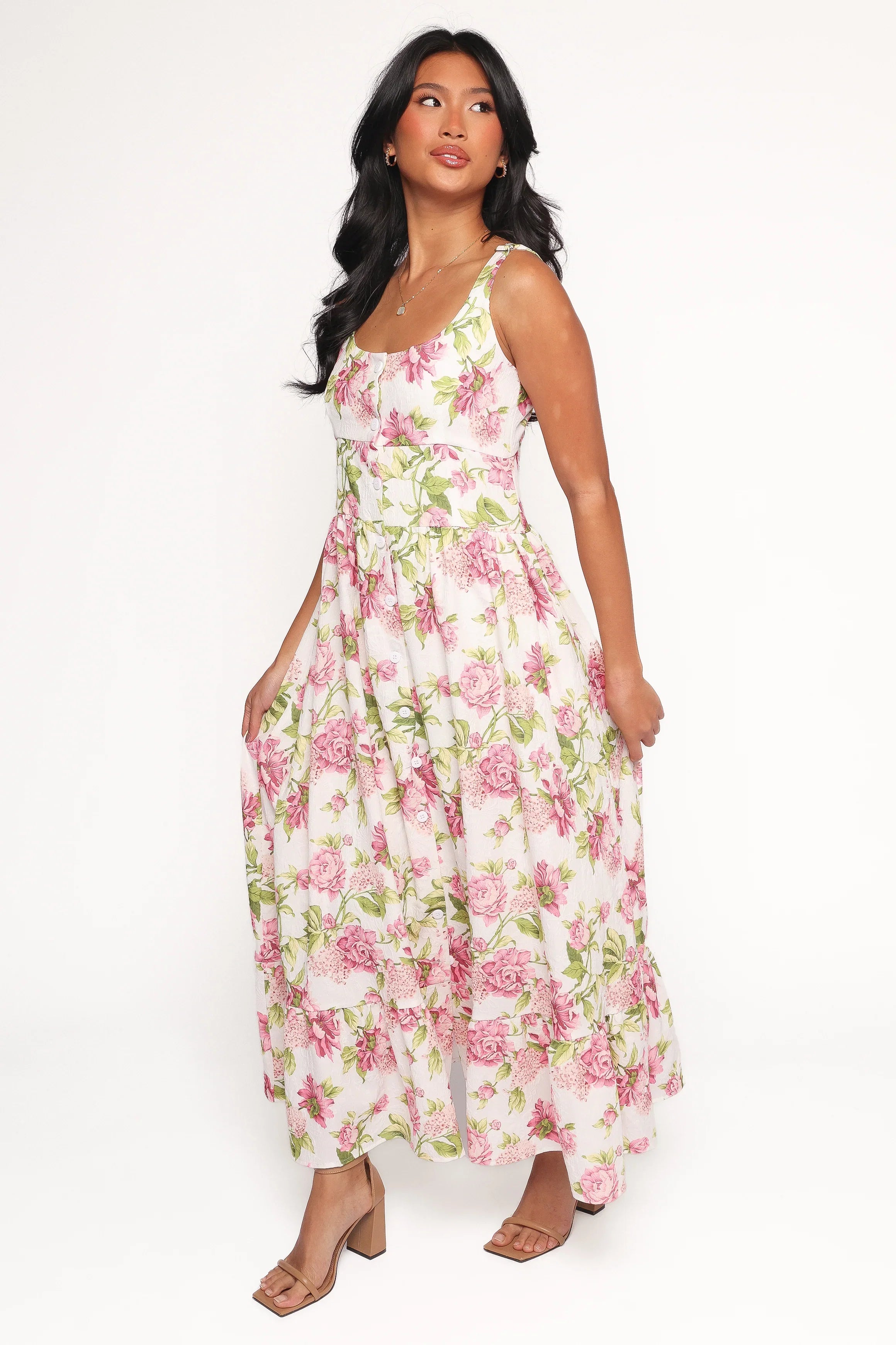 Tullia Maxi Dress Pink Floral