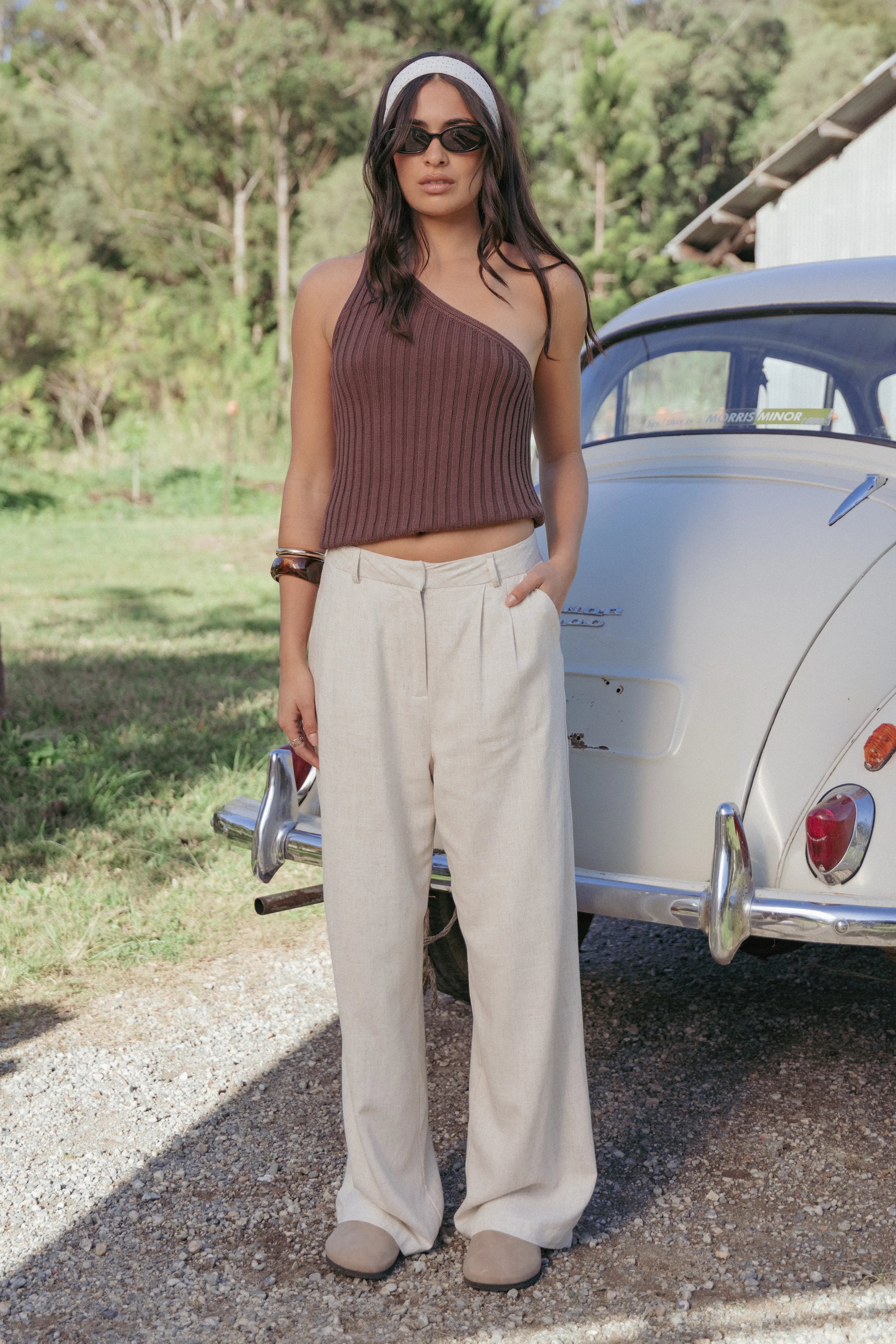 Dean Linen Pants Beige