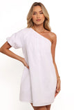 Dylan One Shoulder Mini Dress White