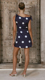 Ebbe Mini Dress Navy White Polka