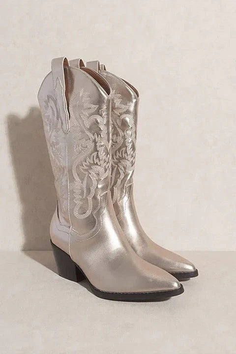 Amaya Cowboy Boot Champagne