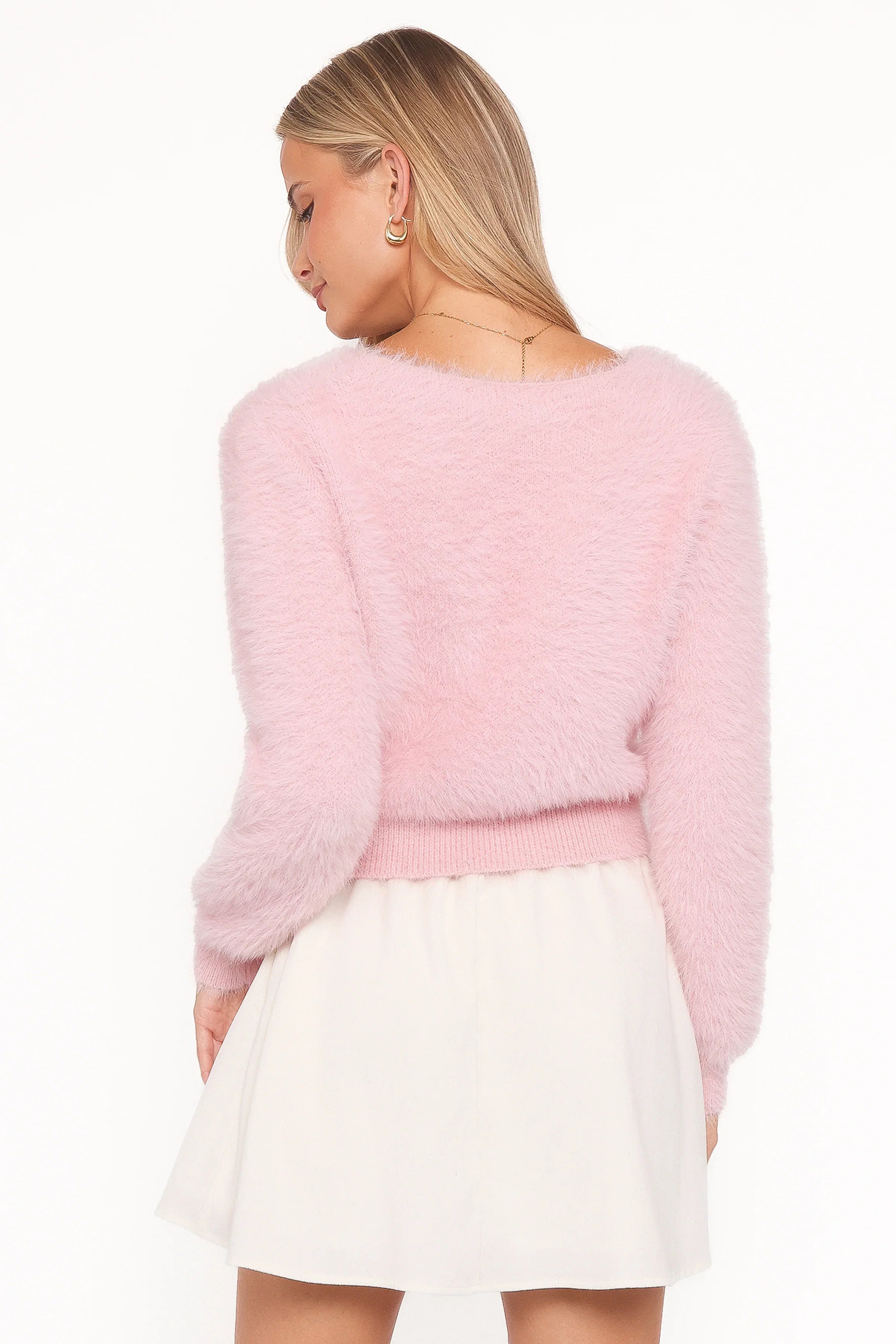 Evelin Cropped Cardigan Pink