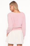 Evelin Cropped Cardigan Pink