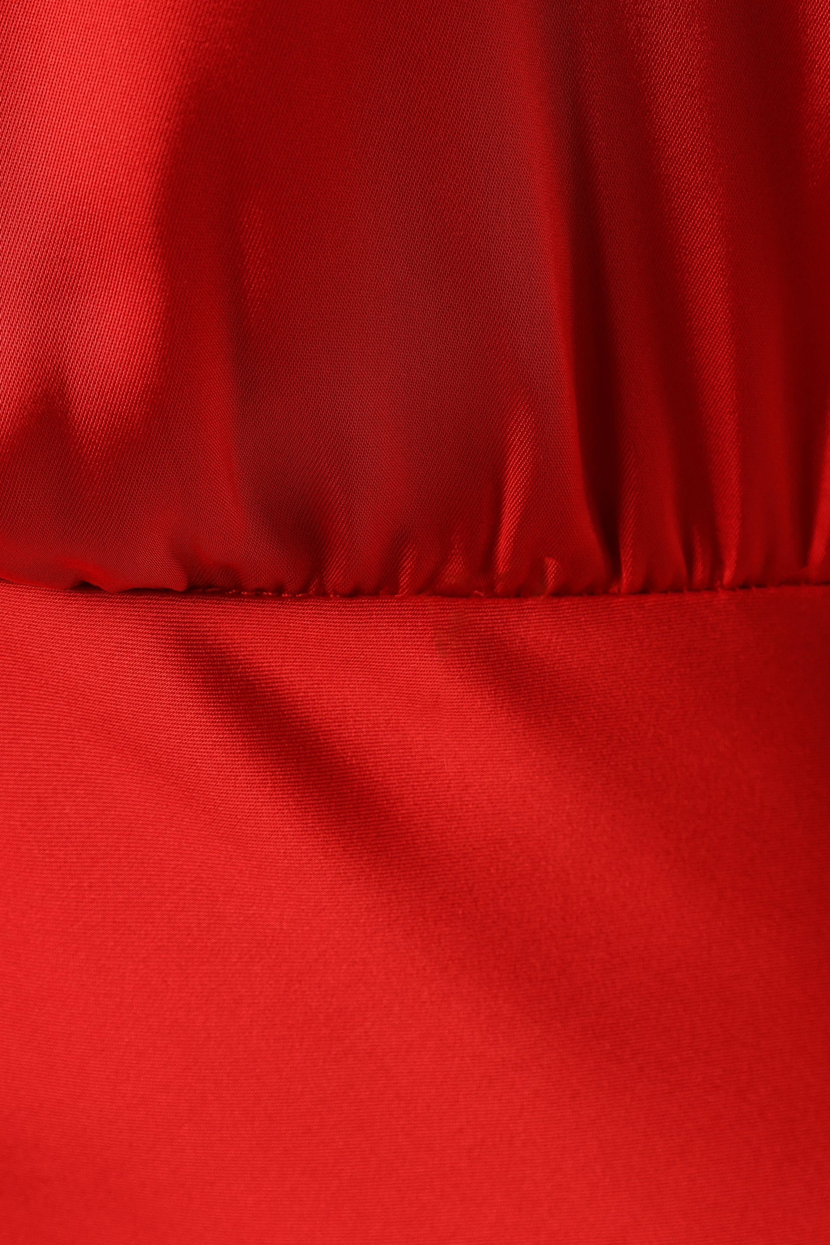 Anabelle Halter Neck Midi Dress Red