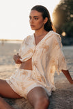 Amira Short Sleeve Shirt Palm Print