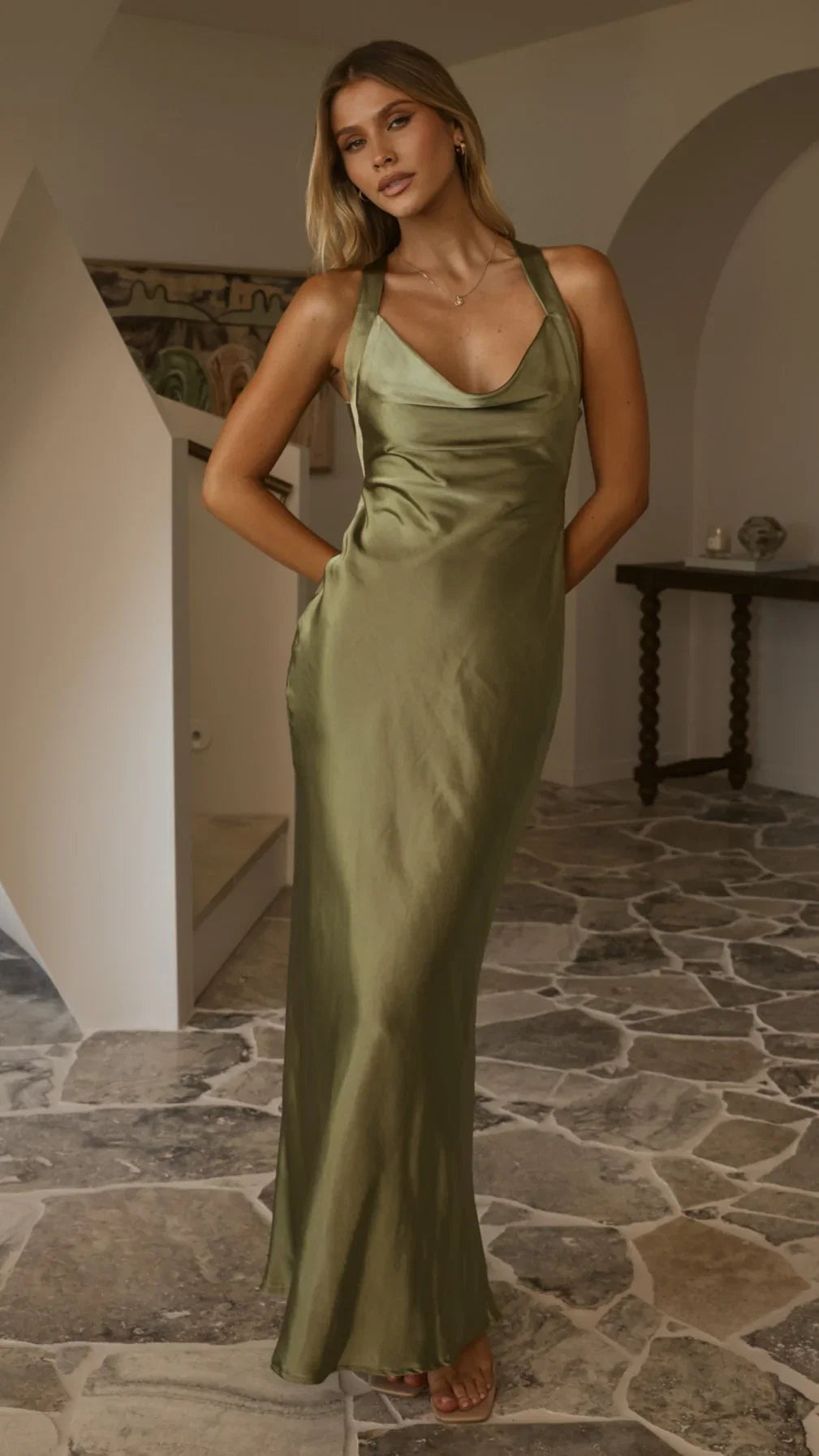 Eva Maxi Dress Olive