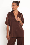 Arryn Short Sleeve Shirt Chocolate Brown