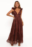 Harmony Maxi Dress Brown Floral