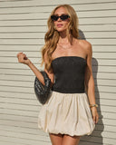 Talah Strapless Bubble Hem Mini Dress