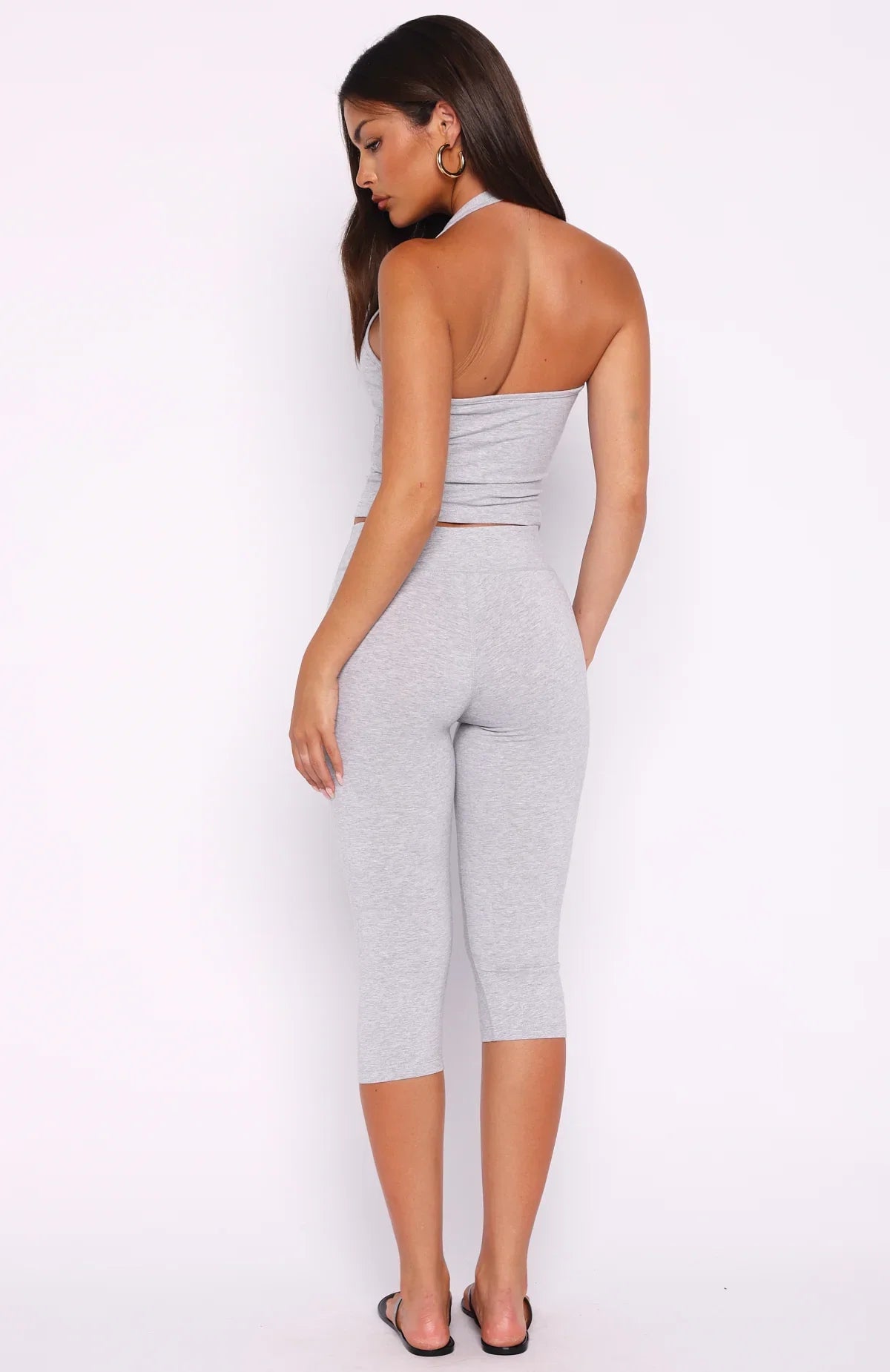 Focus On The Good Capri Pants Grey Marle