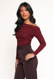 Cer Knit Top Cherry Chocolate
