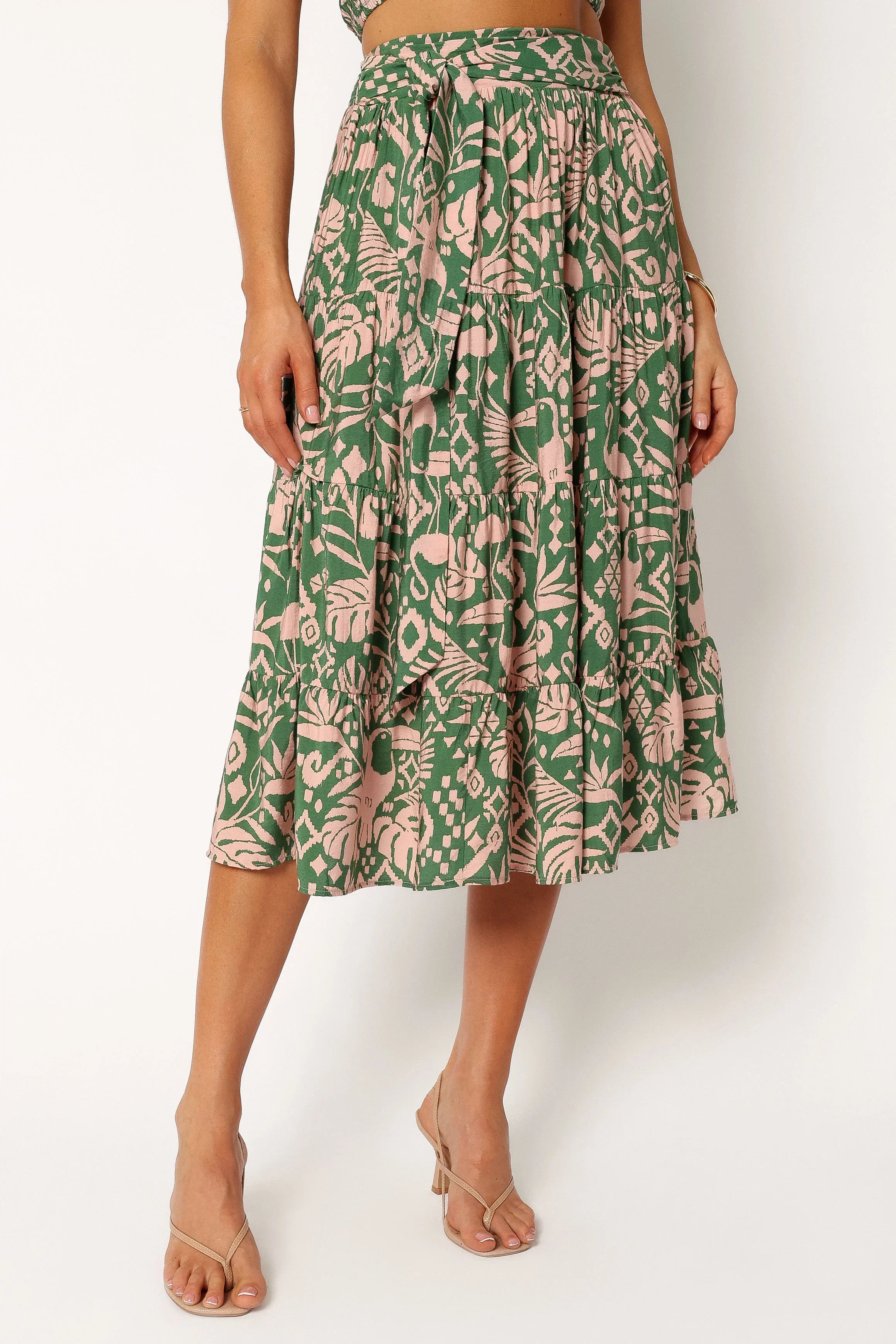 Lani Midi Skirt Green