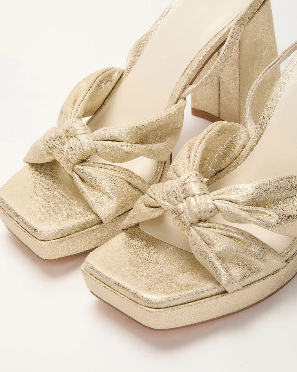 Fairydust Metallic Twist Front Heels