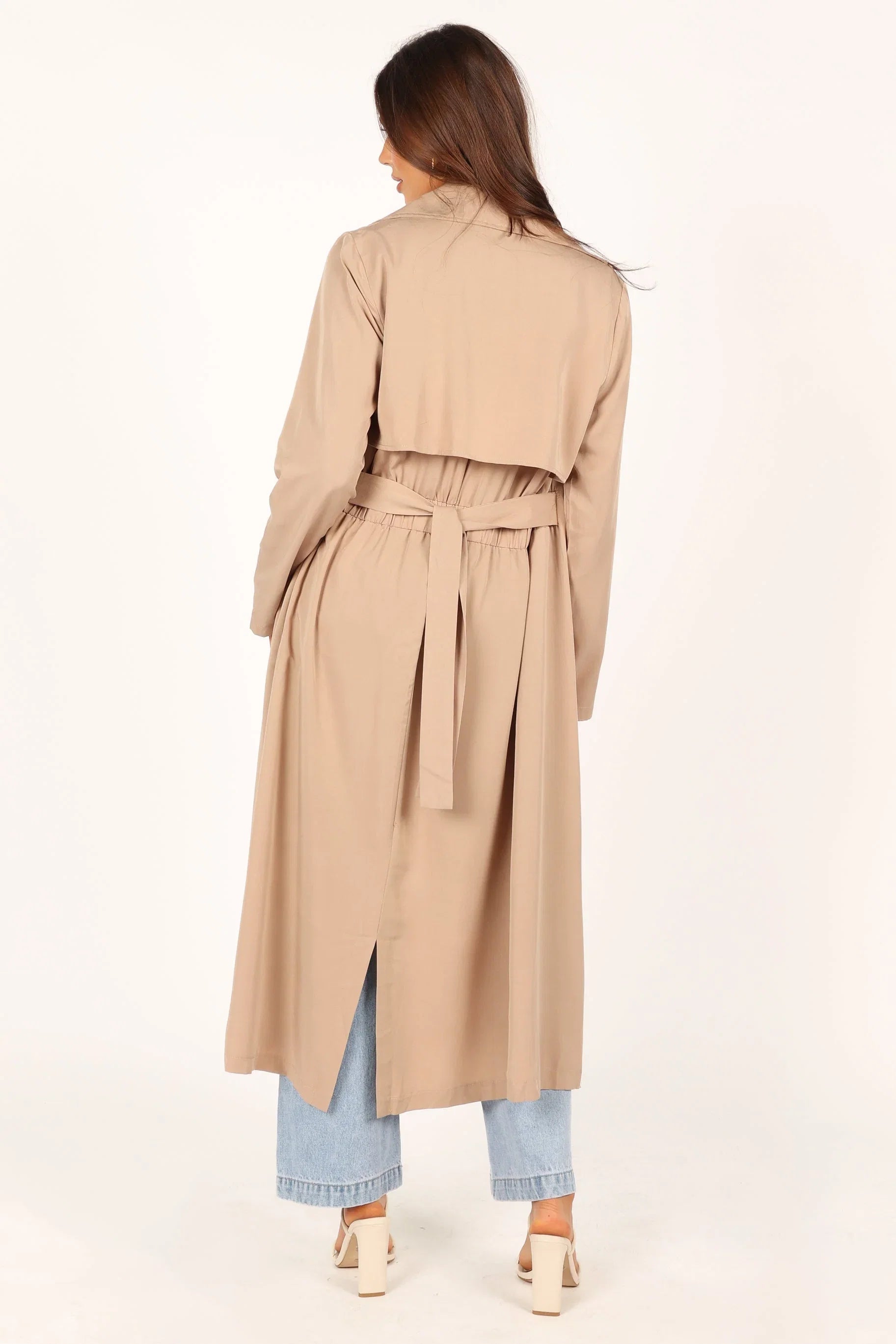 Robyn Tie Front Trench Coat Beige