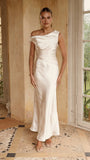 Auria Off Shoulder Maxi Dress Champagne