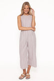 Ester Jumpsuit Beige White Stripe
