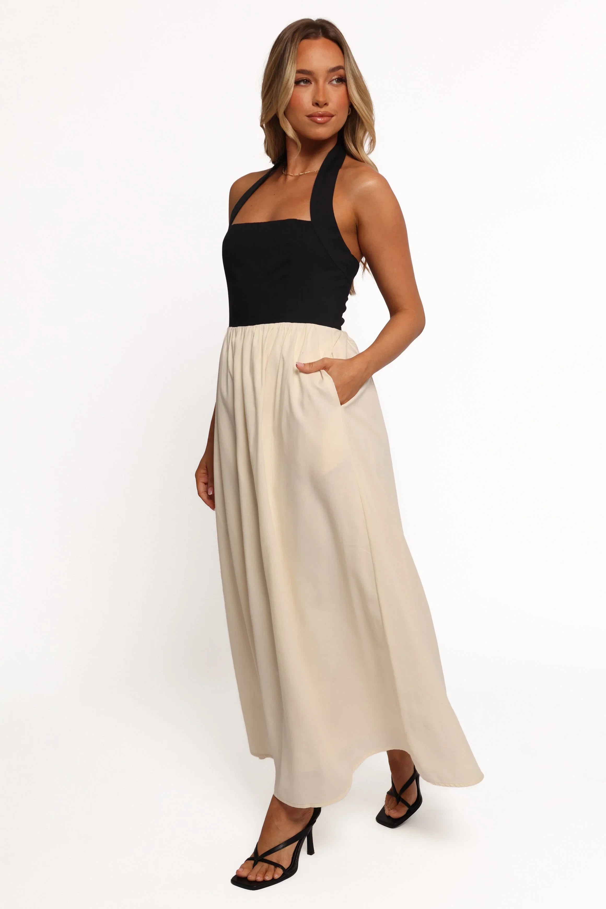 Jayden Maxi Dress Black Cream