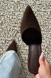 Cyrilla Mules Chocolate
