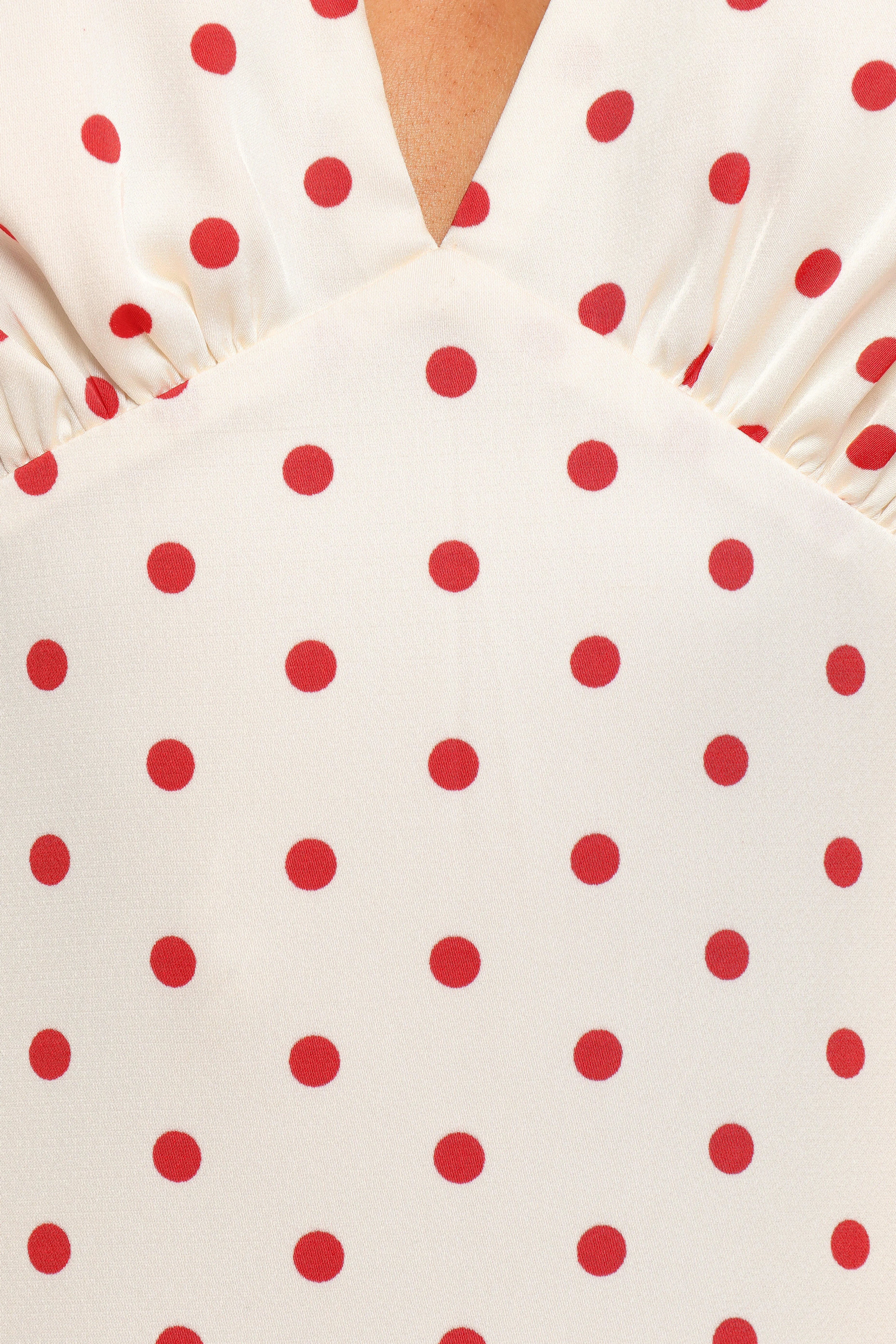 Bette Midi Dress Red Polka Dot
