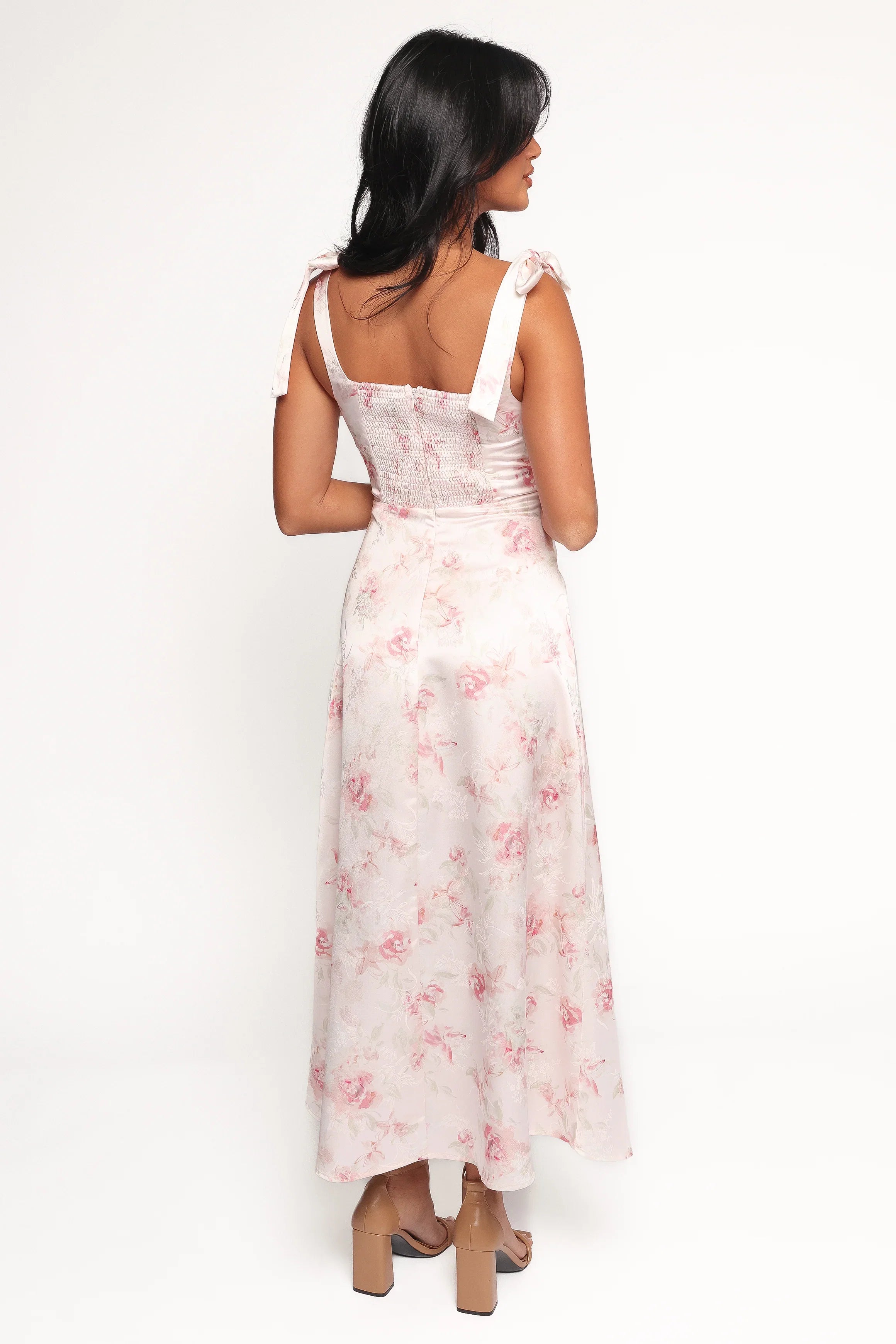 Zane Midi Dress Pink Floral